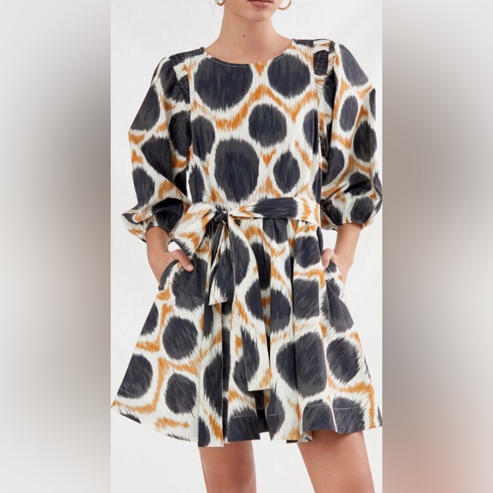 Anthropologie Maeve Puff Sleeve Destin Mini Dress